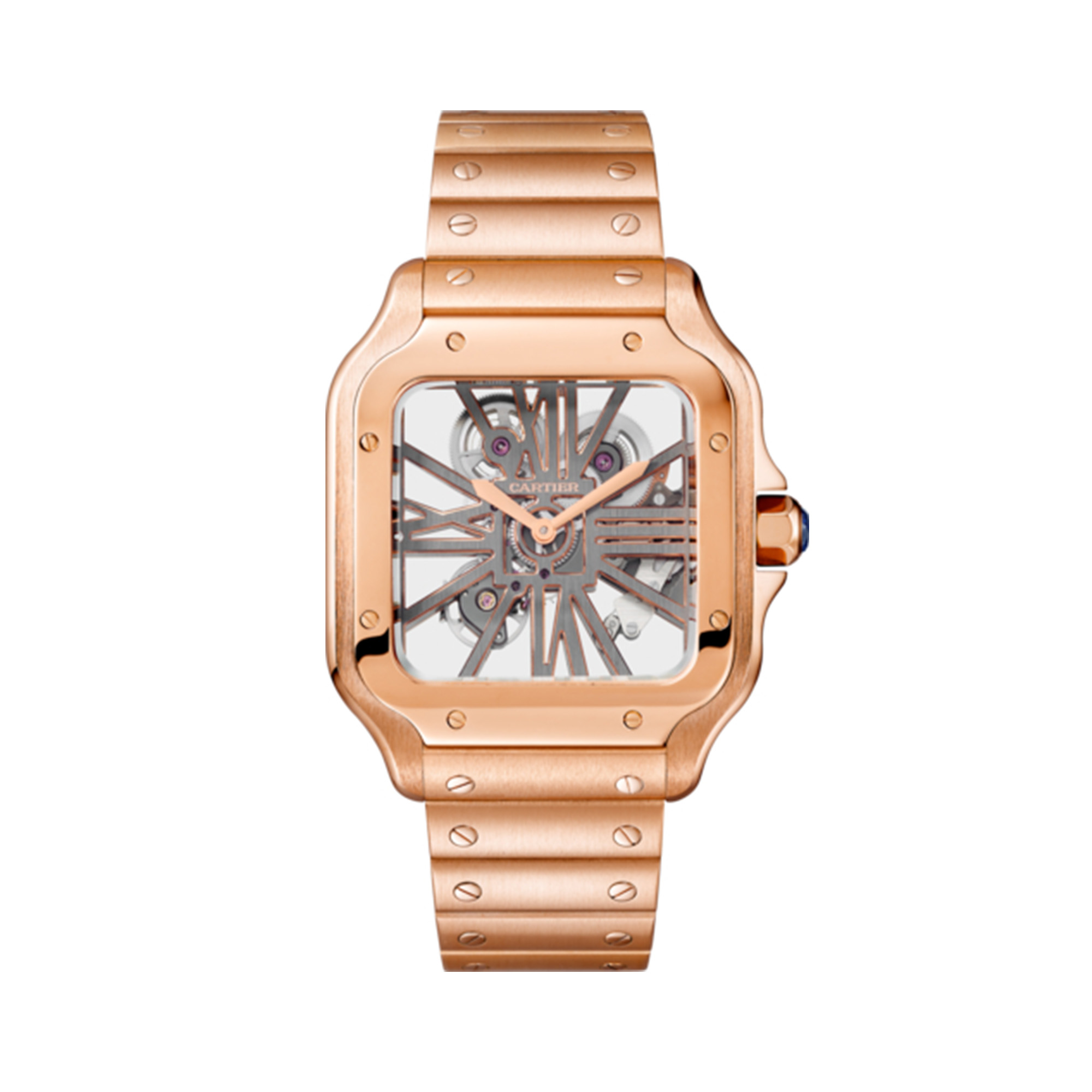 Cartier Santos de Cartier Large Manual Skeleton 40 mm Rose Gold